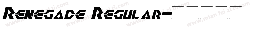Renegade Regular字体转换